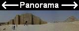 Panarama vom Eingangsbereich der Tempelanlage bei Sakkara