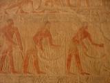 Relief in einer Grabanlage bei Sakkara