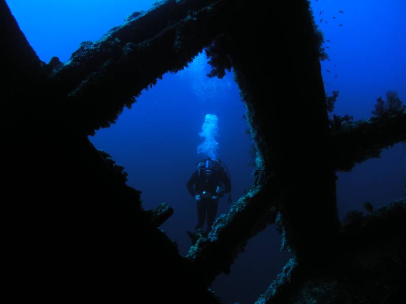 Blick aus dem Laderaum der Numidia