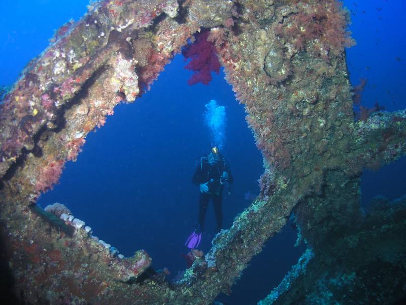 Blick aus dem Laderaum der Numidia