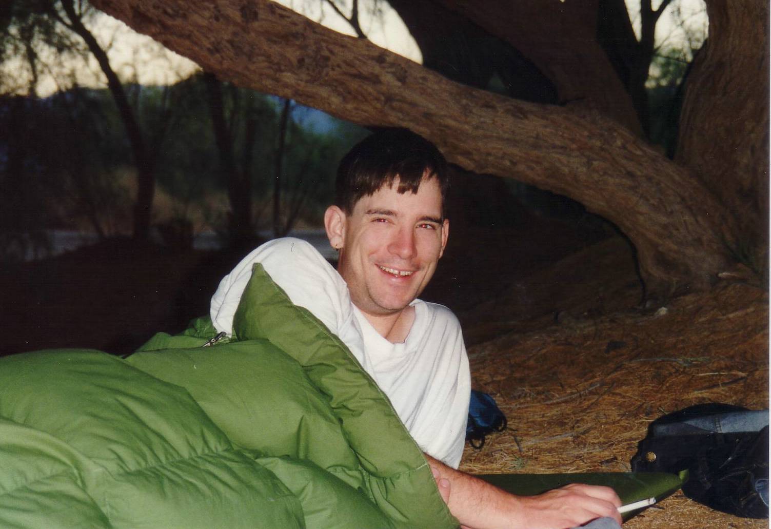 Tom Weilenmann auf  dem Zeltplatz von Furnance Creek im.....