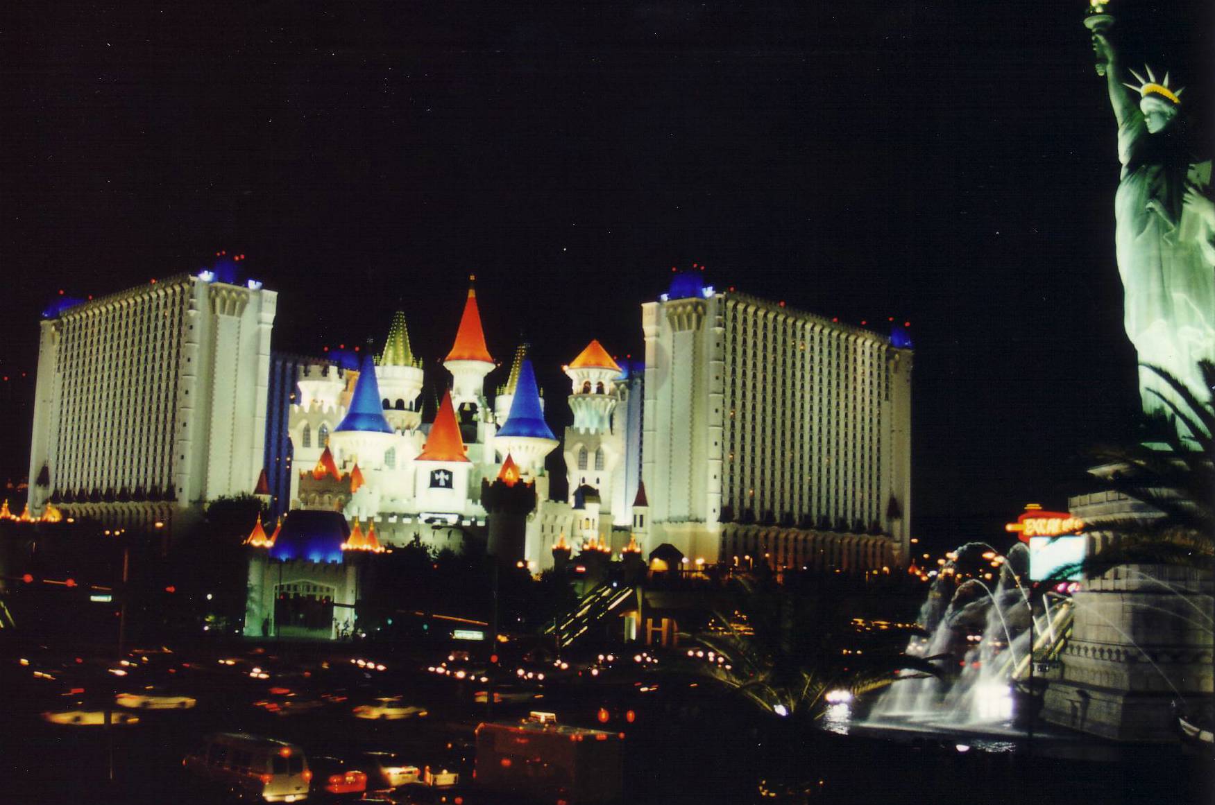 Excalibur Hotel in Las Vegas bei Nacht