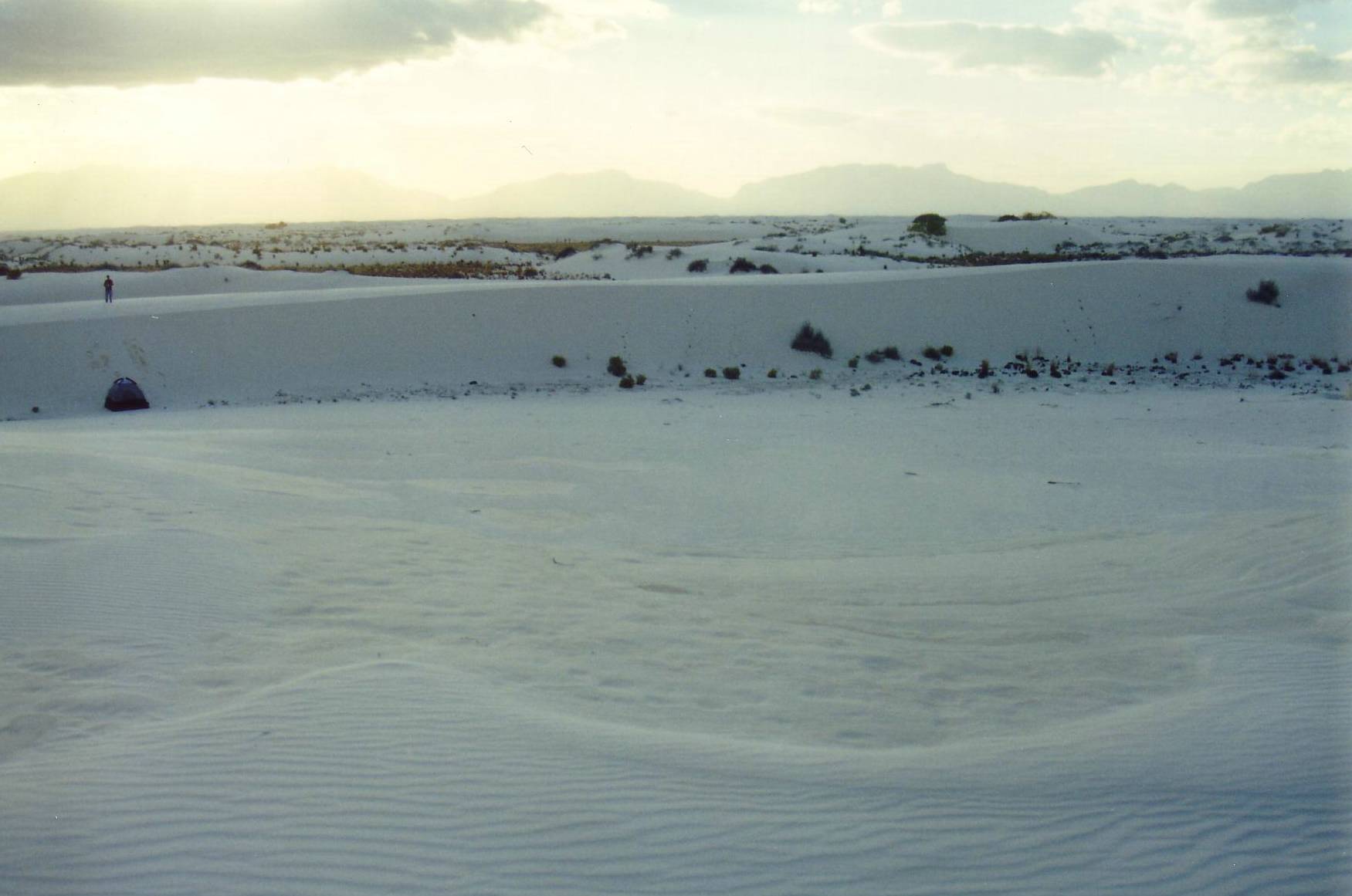 Weisse Sandd&uuml;nen soweit das Auge reicht im White Sands .....