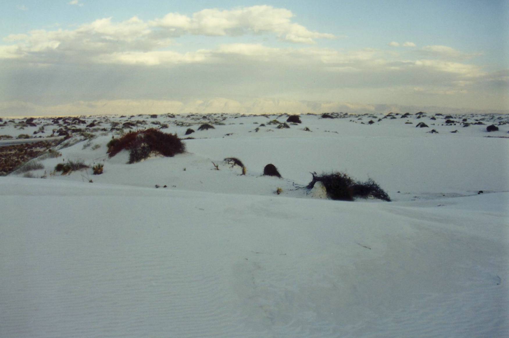 Weisse Sandd&uuml;nen soweit das Auge reicht im White Sands .....