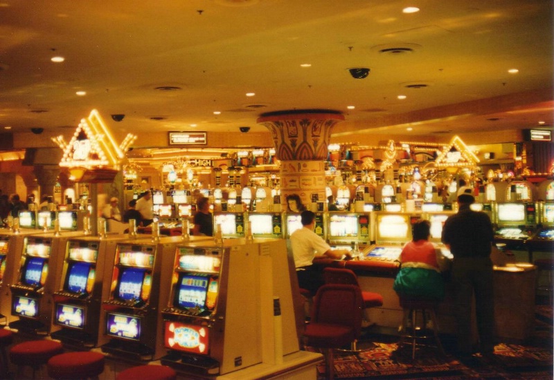 Das Kasino unseres Hotels (Luxor) in Las Vegas