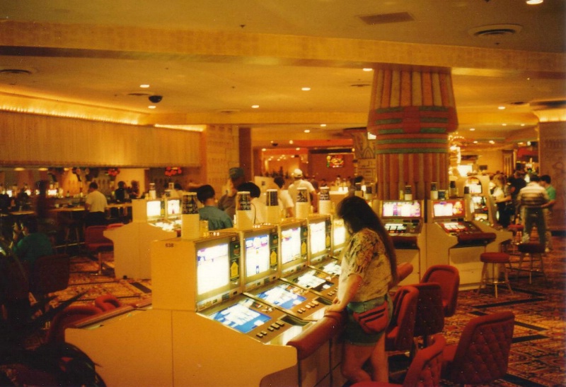 Das Kasino unseres Hotels (Luxor) in Las Vegas