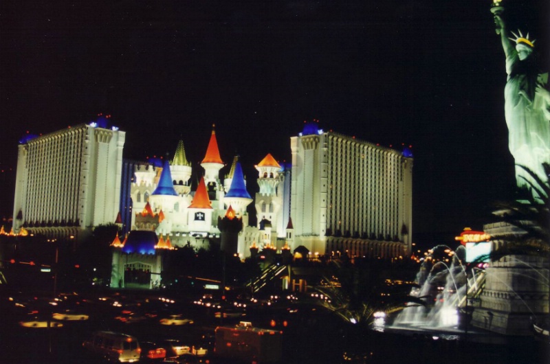 Excalibur Hotel in Las Vegas bei Nacht